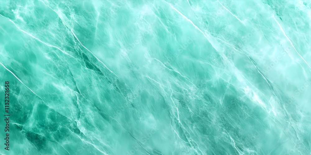 Poster a textured surface resembling soft teal water or ice with subtle waves and light reflections. concep