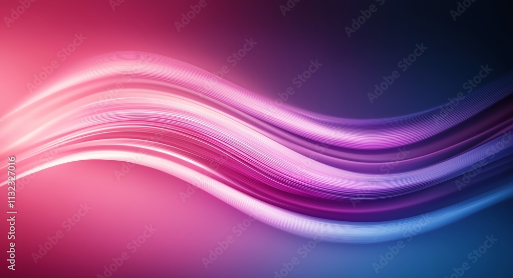 Aufkleber abstract wave of pink and blue colors, representing flow and movement. smooth gradient with soft cur