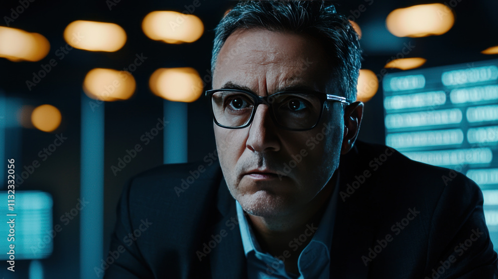 Aufkleber crypto regulatory expert analyzing transaction data with focus