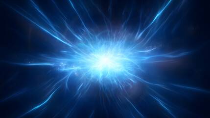Obraz premium Digital blue glowing high energy plasma force field in space poster background
