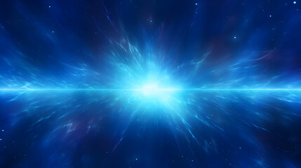 Fototapeta premium Digital blue glowing high energy plasma force field in space poster background