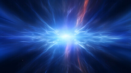 Fototapeta premium Digital blue glowing high energy plasma force field in space poster background