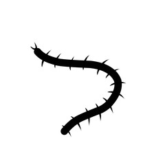 centipede silhouette icon