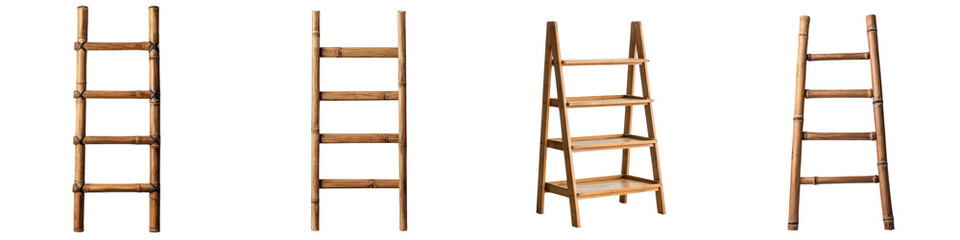Versatile wooden ladders perfect for home decor storage solutions and practical everyday use  These ladders can be utilized in various settings from lofts and attics to living rooms and bedrooms