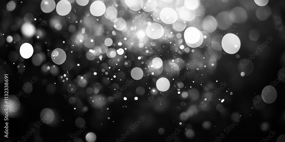 Poster abstract monochrome bokeh showcases stunning visual effects in a night shot. this abstract monochrom