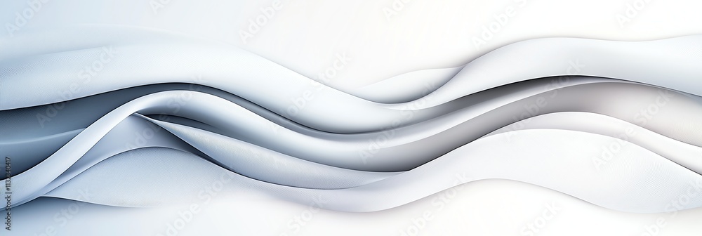 Poster abstract wavy lines in soft shades of gray and white create a fluid, dynamic pattern. perfect for ba