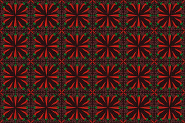 Fototapeta premium Red Chili Seamless Pattern
