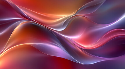 Obraz premium Abstract Wave Background, Fluid, Glowing Hues Intertwine Harmoniously