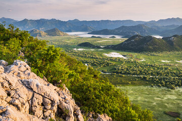 Blick über den Skadarsko Jezero Nationalpark, Skutarisee, Montenegro