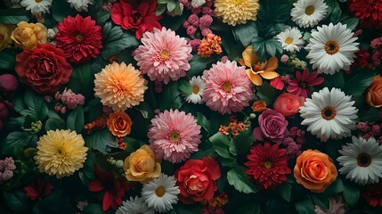 Colorful chrysanthemum beautiful flower background