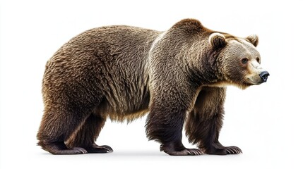 Fototapeta premium Artistic representation of a brown bear showcasing its natural majesty.