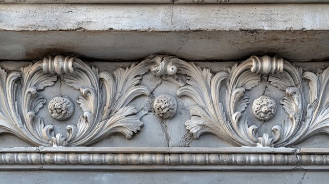 Ornate Stone Facade Detail - Classic Architectural Design