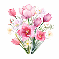 Obraz premium Bouquet of pink tulips