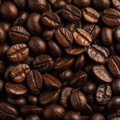 Fototapeta premium A coffee bean texture in rich, dark brown tones.