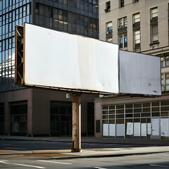 Obraz premium Blank billboard on the road in city
