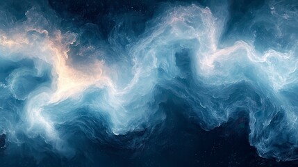 Obraz premium Abstract Celestial Landscape: A Dreamlike Cosmic Nebulae Painting