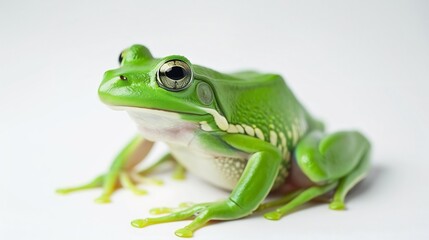 Obraz premium Vibrant Green Tree Frog Close-Up