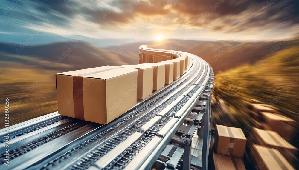 Aufkleber highspeed conveyor belt system for efficient package transportation revolutionizing logistics and su