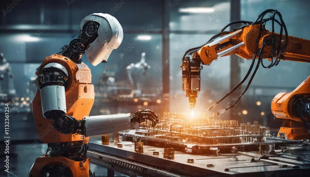 Poster a comprehensive exploration of industry .s advanced automation unveiling the future of manufacturing