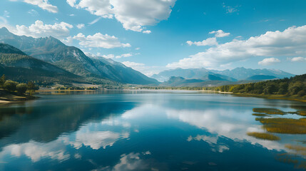 Fototapeta premium Lake and mountains