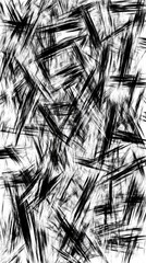 Naklejka premium Abstract Brushstrokes: Intricate Black and White Graphic Design