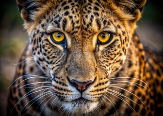 Fototapeta premium Stubborn Stare: Captivating Close-Up of a Determined Animal with Intense Eyes, Emphasizing Emotion and Persistence in Nature, Highlighting the Beauty of Wild Creatures and Their Expressions