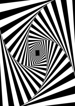 Op Art. Black and White. Format- SMYK A3 Poster