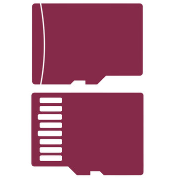 recommend clip art: maroon silhouette micro sd icon