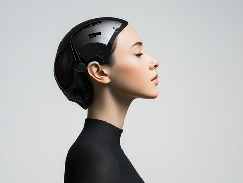 Introducing a lifelike female-faced robot designed to emulate human expressions and features, fostering familiarity and enhancing the relatability of interactions for a more engaging experience.