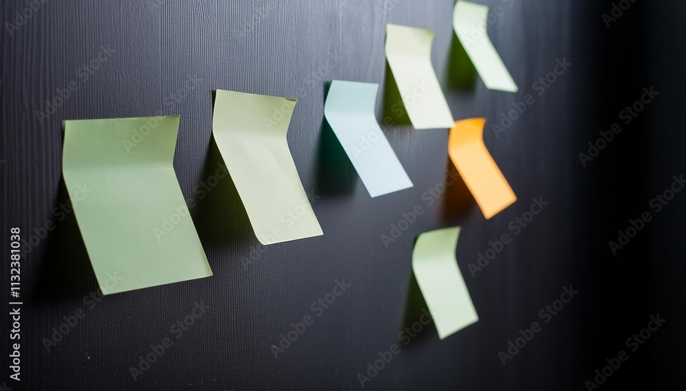 Aufkleber innovative business planning with generative ai sticky notes on the wall for effective strategy deve