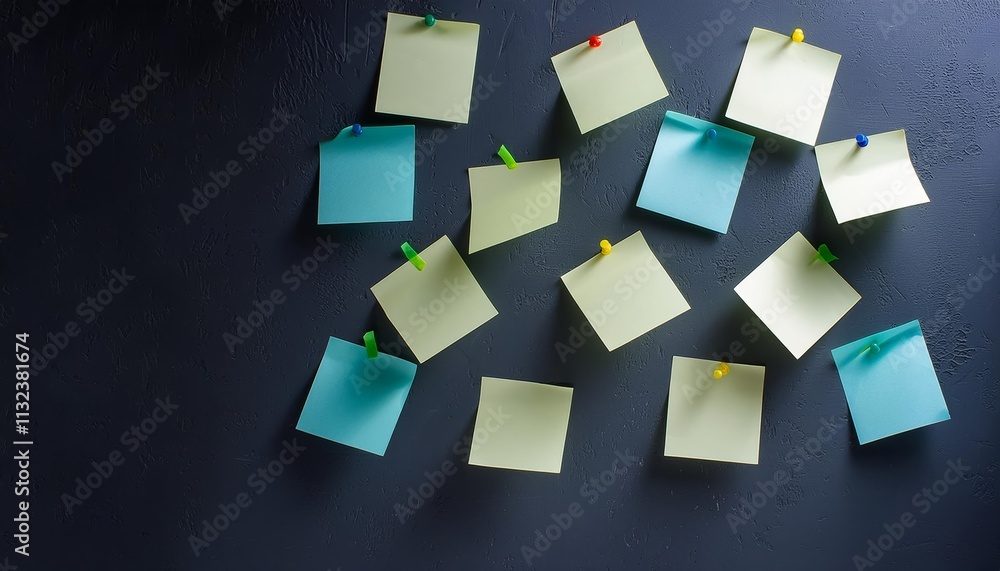 Aufkleber innovative business planning with generative ai sticky notes on the wall for strategic idea developm