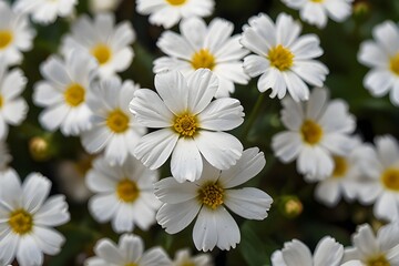 Obraz premium white daisies in a garden
