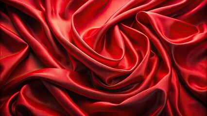 Obraz premium Wavy red fabric with a luxurious texture for creative decoration, red, fabric, wavy, texture, isolated, decoration, elegant