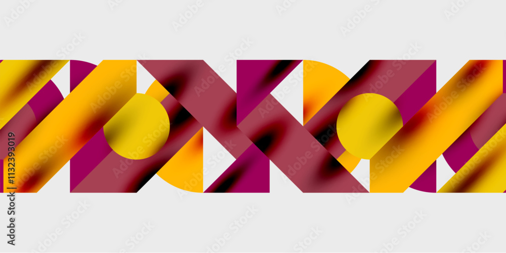 Aufkleber Vibrant abstract background circles with smooth gradients, creating a dynamic and modern design. Ideal for creative, tech, or contemporary-themed projects