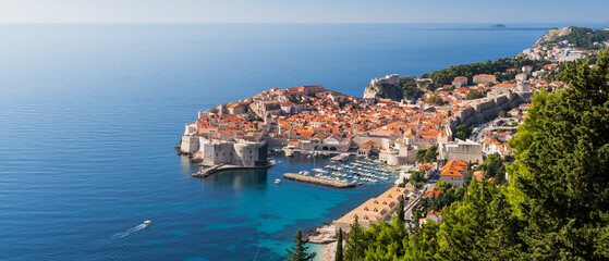 Blick auf das Stadtzentrum von Dubrovnik, Kroatien