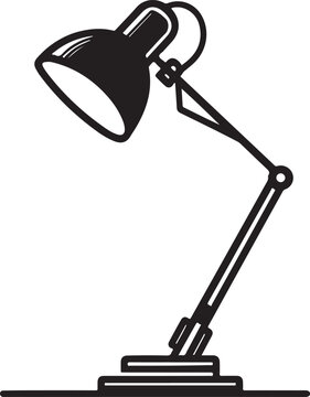 recommend clip art: silhouette Vector table lamp