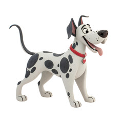 Fototapeta premium a clay Cute Great Dane is joyful isolated on a transparent background