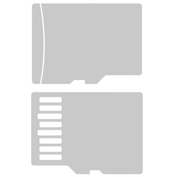 recommend clip art: gray silhouette micro sd icon