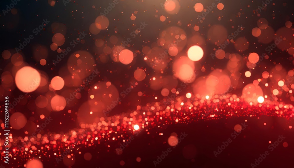 Poster stunning red glow particle abstract bokeh background a captivating visual experience with vibrant co