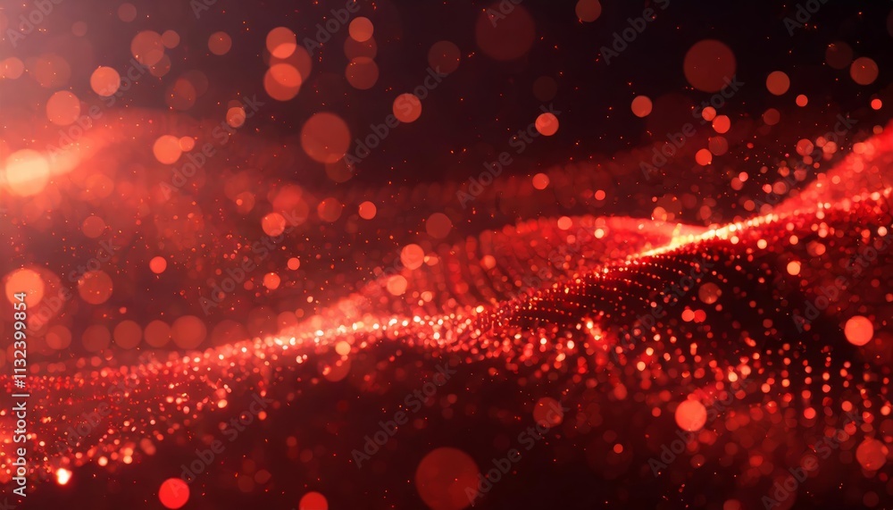 Poster stunning red glow particle abstract bokeh background a vibrant and captivating visual experience for