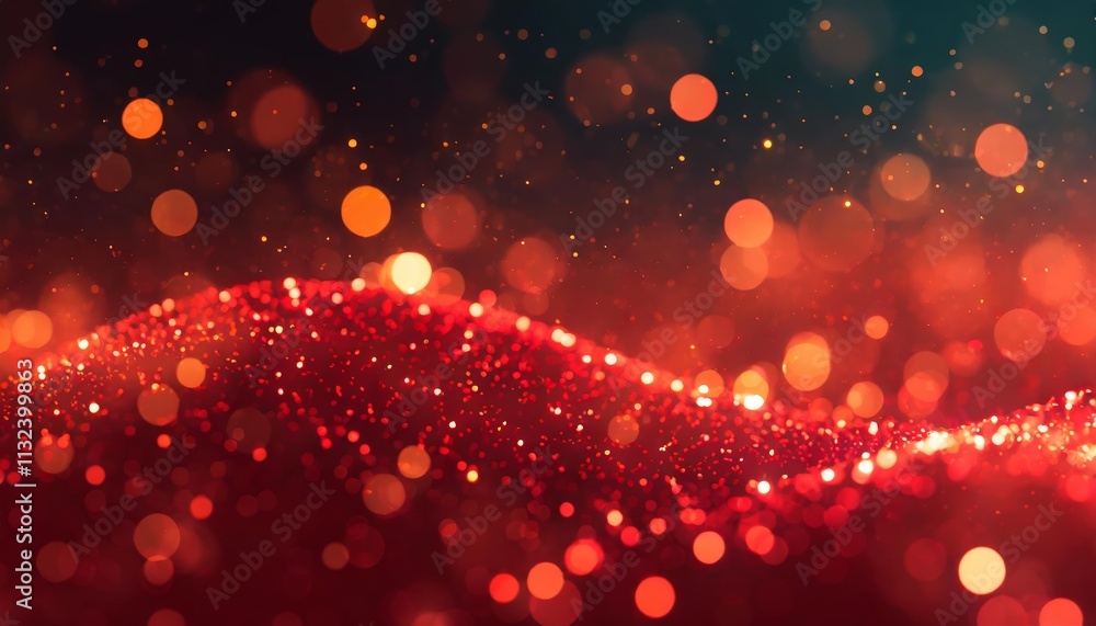 Poster stunning red glow particle abstract bokeh background a captivating visual experience with vibrant co