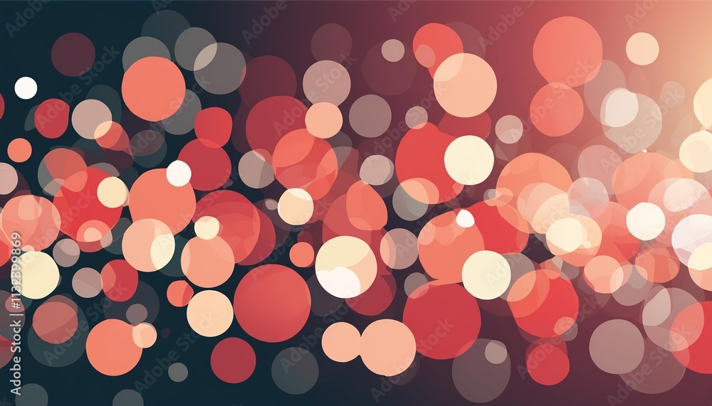 Poster stunning red glow particle abstract bokeh background a captivating visual experience of light and co