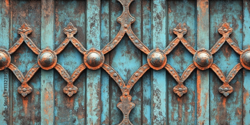 Poster abstract background featuring a front fence wall, seamlessly blending artistic elements to create a 
