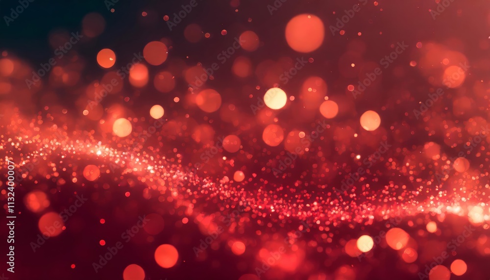 Poster stunning red glow particle abstract bokeh background a mesmerizing visual experience filled with vib