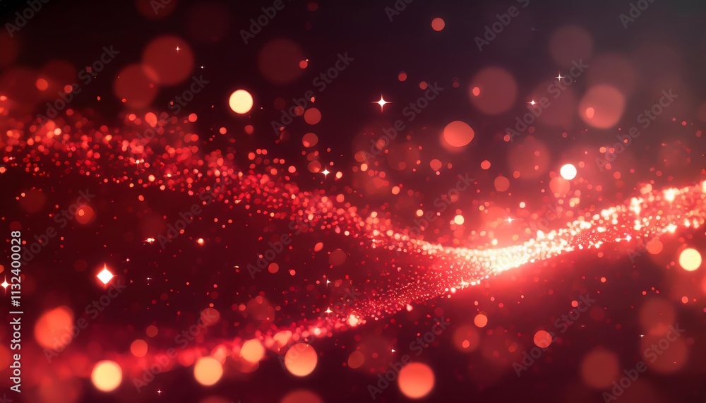 Poster stunning red glow particle abstract bokeh background a captivating visual experience with soft focus