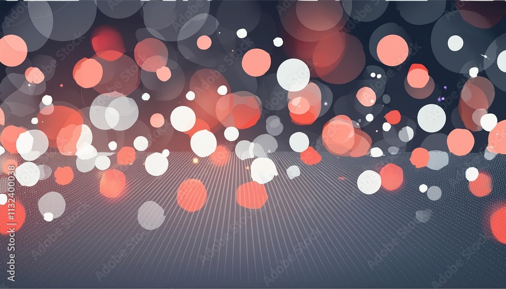 Poster red glow particle abstract bokeh background a stunning visual of vibrant red particles blending with