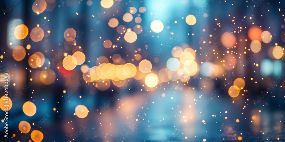 Poster a shimmering background with soft bokeh creates a mesmerizing effect, enhancing the beauty of the sc