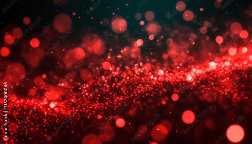 Poster stunning red glow particle abstract bokeh background a captivating visual experience with vibrant re