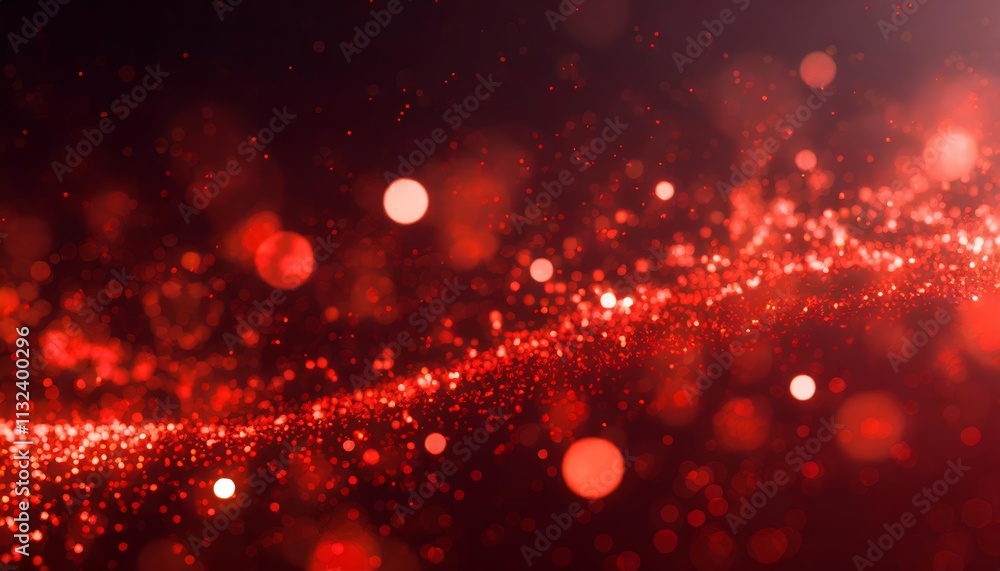 Poster stunning red glow particle abstract bokeh background a captivating visual experience of light and co