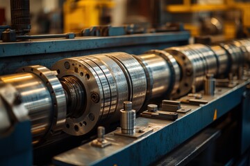Fototapeta premium Polished Machine Handles in Soft Focus Light